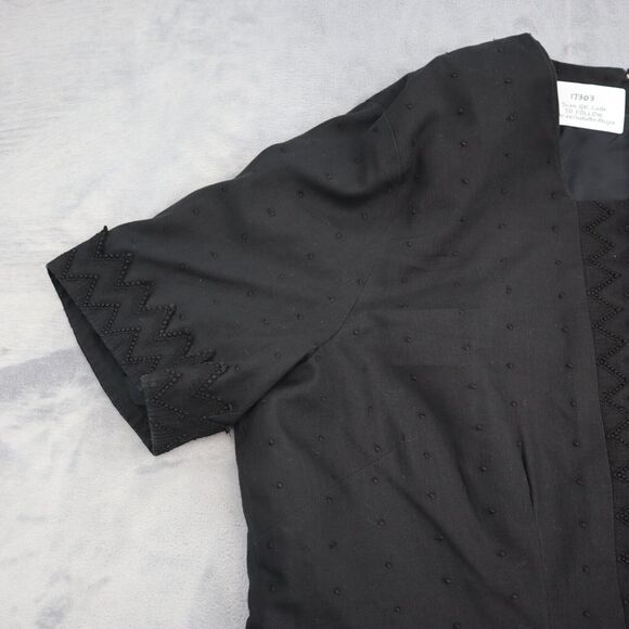 Utah Tailoring Designer Dress Womens Black Short Sleeve Square Neck Outwear - Picture 9 of 16